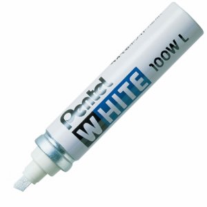 ペンテル X100W-LD 油性ペイントマーカー ホワイト 極太 (015-1665)