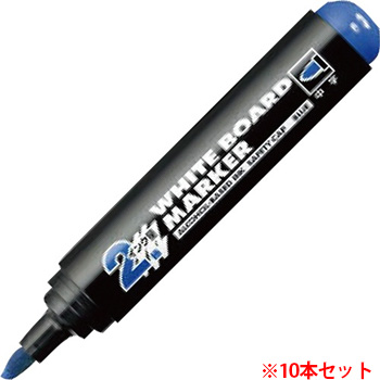 コクヨ PM-BL102B ホワイトボード用マーカー(中字･ロング筆記タイプ) 青 10本セット (910-2063) 1セット