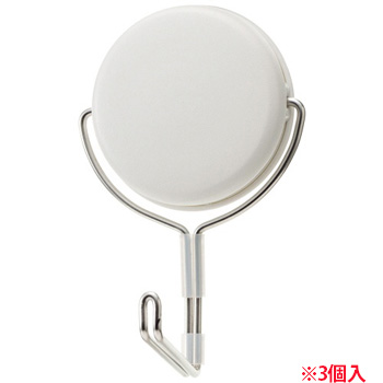 TMGF-10W3 強力マグネットフック 10KG ホワイト 汎用品 (315-3703) 1パック＝3個