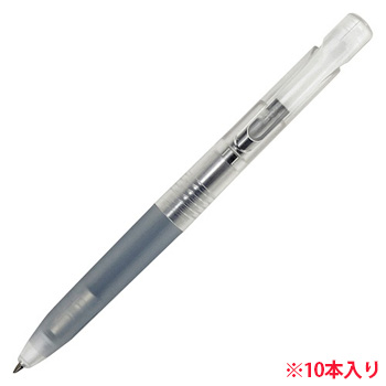 ゼブラ BAS88-C 油性ボールペン ブレン 軸色:透明 10本セット 0.5mm 黒