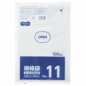 LTR11-TSHK 規格袋 11号 0.03×200×300mm 1セット1000枚 汎用品 (910-6039) 1セット=