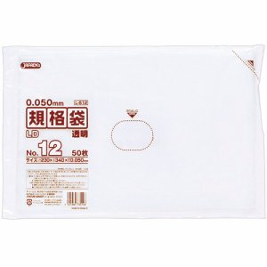 ジャパックス L512 LD規格袋 500シリーズ 12号 230×340mm 厚口タイプ (017-5007) 1パック＝50