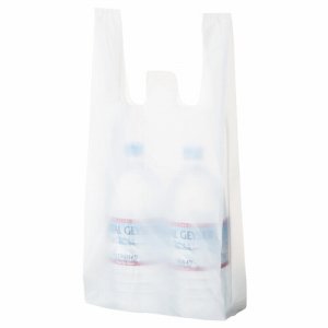 TSHK-MW005 乳白レジ袋 20号 ヨコ210×タテ460×マチ幅130mm 汎用品 (015-3319) 1パック=10