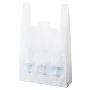 TSHK-MW010 乳白レジ袋 60号 ヨコ350×タテ600×マチ幅150mm 汎用品 (015-3364) 1パック=10