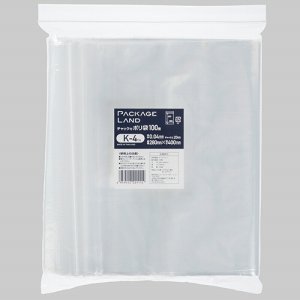 ショーエイコーポレーション K-4TH チャック付ポリ袋 ヨコ280×タテ400×厚み0.04mm (212-3631) 1パッ