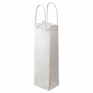 OR-W-W 紙手提袋 丸紐 ワイン用・タテ長 ヨコ110×タテ360×マチ幅90mm 白無地 300枚セット 汎用品 (912