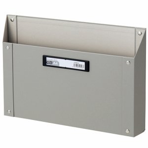 TSMBA4-G マグネットボックス（貼り表紙） A4ヨコ型 グレー 汎用品 (111-4609)