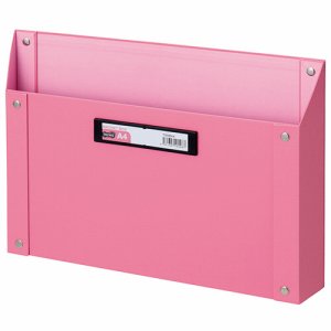 TSMBA4-P マグネットボックス（貼り表紙） A4ヨコ型 ピンク 汎用品 (111-4623)