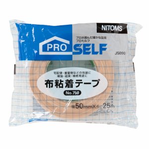 ニトムズ J5090 布粘着テープ NO.750POS 50mm×25m (968-4034) 1セット=30巻