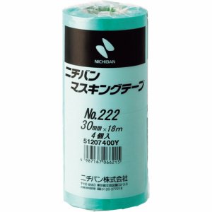 ニチバン 222H-30 マスキングテープ 30mm×18M (568-2357) 1パック=4巻