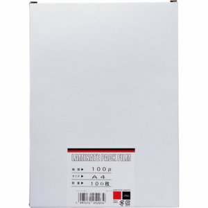 JOL 5203 ラミネートフィルム A4 100μ (017-7856) 1パック=100枚