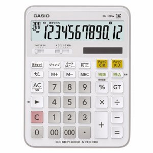 カシオ DJ-120W-N 計算チェック機能付き電卓 12桁 (113-8346)