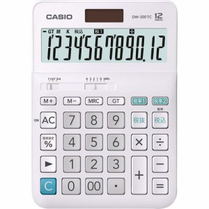 カシオ DW-200TC-N W税率電卓 12桁 デスクタイプ (317-6582)