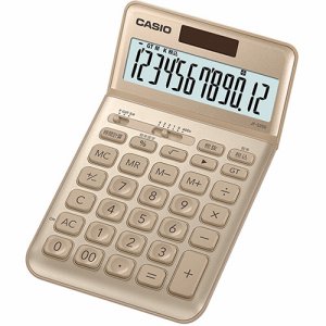 カシオ JF-S200-GD-N デザイン電卓 12桁 ジャストタイプ ゴールド (216-1121)