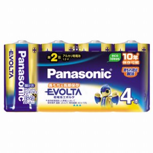 PANASONIC LR14EJ/4SW アルカリ乾電池 EVOLTA 単2形 LR14EJ /4SW (365-3616) 1