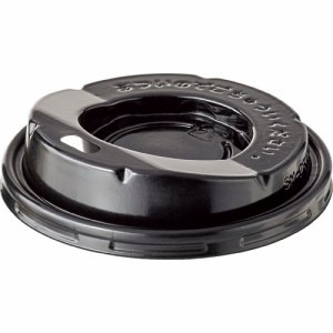 サンナップ CR2550BK エンボスカップ 250ML用フタ 黒 (369-1324) 1パック＝50個