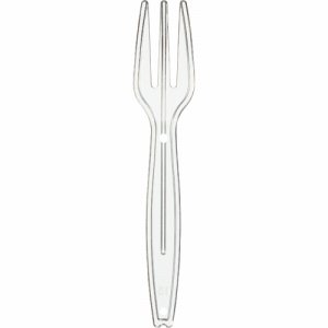 サンナップ MF100P-CL 試食用 ミニフォーク 90mm 個包装 (567-9874) 1パック＝100本