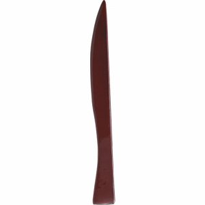 イシダ 53002 木製菓子ナイフ 茶色 (069-5158) 1パック＝5本