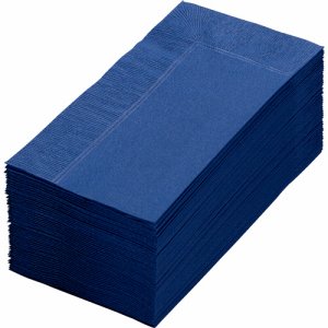 2PLU-28C-N カラーナプキン 2PLY 8つ折 ネイビーブルー 汎用品 (169-7483) 1パック＝50枚