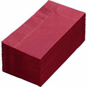 2PLU-28C-W カラーナプキン 2PLY 8つ折 ワインレッド 汎用品 (169-7476) 1パック＝50枚