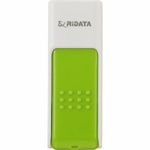 RiDATA RDA-ID50U032GWT/GR ラベル付USBメモリー 32GB ホワイト /グリーン (580-1558)