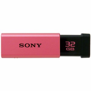 SONY USM32GT P USBメモリー ポケットビット Tシリーズ 32GB ピンク キャップレス (582-5103)