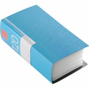 バッファロー BSCD01F120BL CD&DVDファイルケース ブックタイプ 120枚収納 ブルー (244-6646)