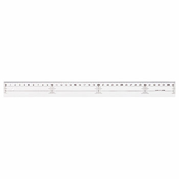 ライオン事務器 A-10 アクリル直線定規 30cm 10本セット (717-0591) 1セット=10本