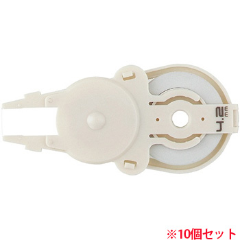 PLUS WH-014R ホワイパースライド 交換テープ ホワイト テープ幅4.2mm 10個セット