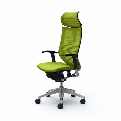 CP81DR FGR5 Baron Chair グラデーションサポートメッシュ ライムグリーン フレーム：シルバー/ヘッドレスト：可動/背：EXハイ