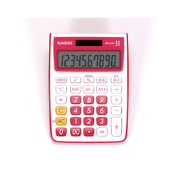 カシオ MW-C10A-RD-N カシオミニジャスト型電卓