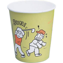 東罐 SM-205 紙コップ ゴルフチケット柄 211ml