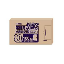 ジャパックス SB93 ゴミ袋 半透明 90L BOXタイプ