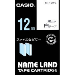 CASIO XR-12WE スタンダードテープ 白