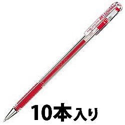 ペンテル EK105-GB ゲルインキボールペン ハイブリッド 業務用パック 0.5mm 赤