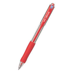 三菱鉛筆 SN10005.15 ノック式油性ボールペン VERY楽ノック 極細 0.5mm 赤 （116-1120）