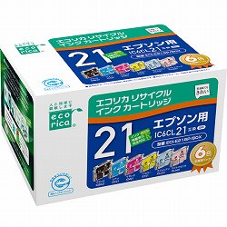 
IC6CL21 エコリカ リサイクルインク 6色セット  BOXパック（ECI-E216P/BOX）
 エコリカ リサイクルインク（BOXパック）