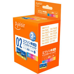 Plaisir PLE-E02C2P インク カラー 2個パック 汎用品