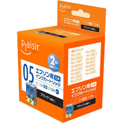 Plaisir PLE-E05B2P インク ブラック 2個パック 汎用品