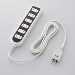 ロアス TAP-N036-20 安全タップ 2P6個口