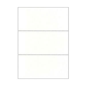 レーザープリンタ用紙 A4 白紙 3分割 穴無し