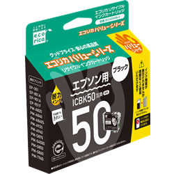 
ICBK50 エコリカ リサイクルインク ブラック （ECI-E50B-V）
 エコリカ リサイクルインク