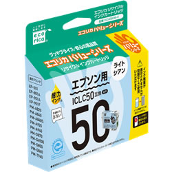 
ICLC50 エコリカ リサイクルインク ライトシアン （ECI-E50LC-V）
 エコリカ リサイクルインク