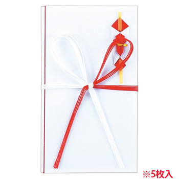65-511 紅白五本 花結金封 汎用品