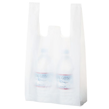TSHK-MW007 乳白レジ袋 No.30 ヨコ260×タテ480×マチ130 汎用品 (912-3817) 1セット=100