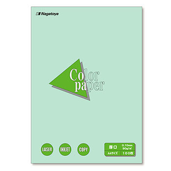 長門屋商店 ナ-3311 Color Paper A4 厚口 浅黄 1冊(100枚) (125-1036) 1冊=100枚