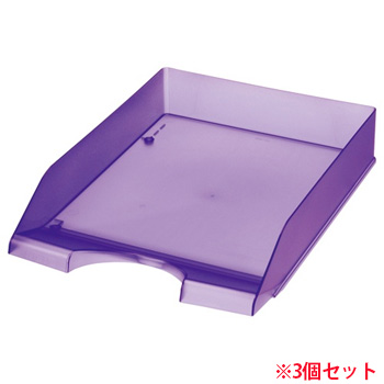 クルーズ LT-500PU スケルトンカラーレタートレー A4タテ パープル