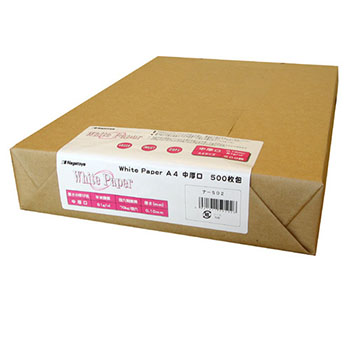 長門屋商店 ホワイトペーパー A4 中厚口 70kg ナ-502 (322-8821) 1冊=500枚