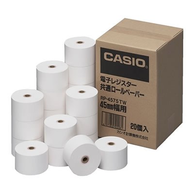 CASIO RP-4575-TW 電子レジスター共通ロールペーパー 紙幅45mm 20個入