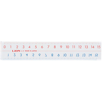 ライオン事務器 L-5 ピックアップ定規 15cm (014-0456)